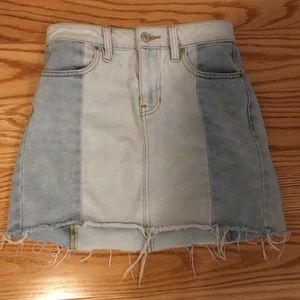 a light and dark jean skirt